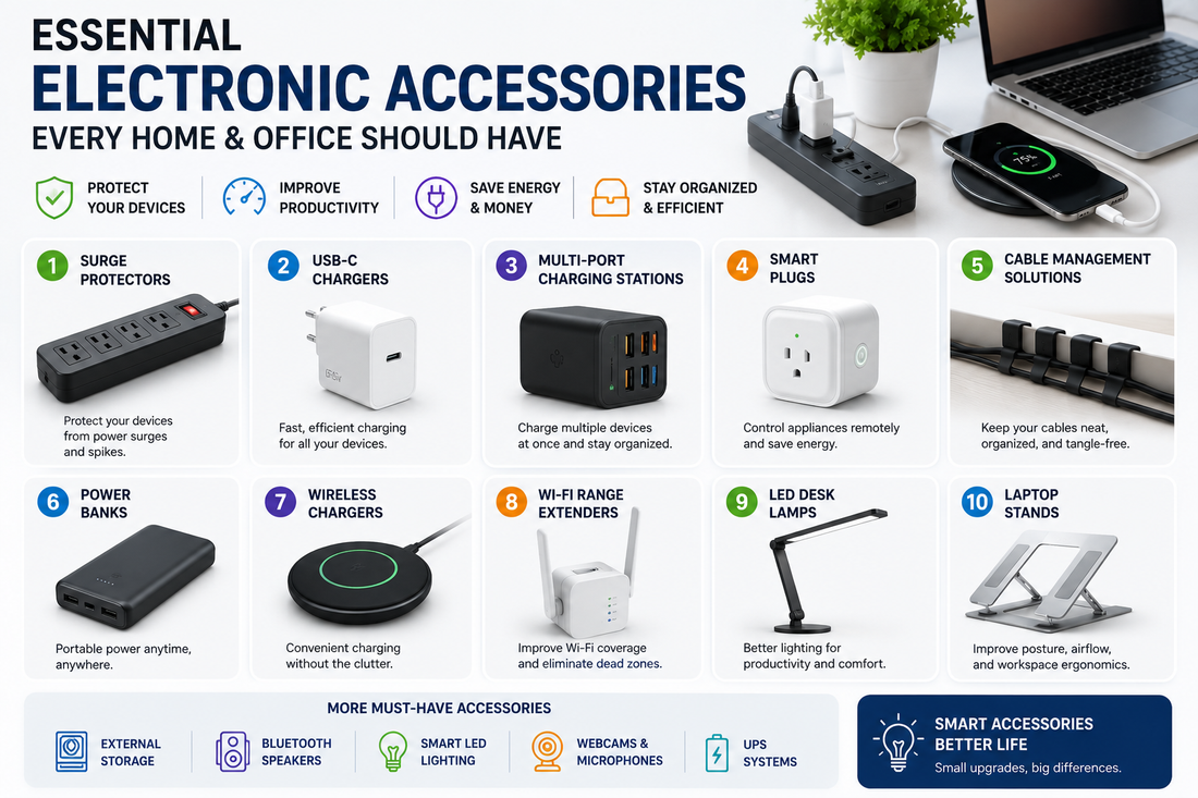 Essential Electronic Accessories Every Home and Office Should Have