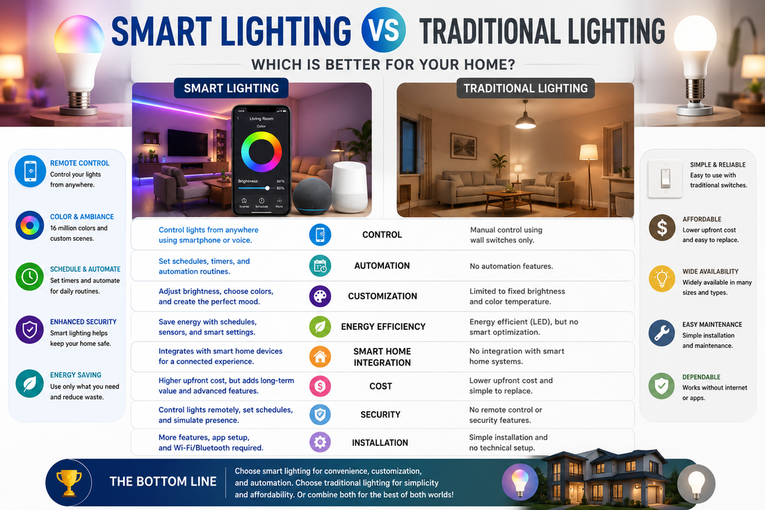 Smart Lighting vs Traditional Lighting: Which Is Better for Your Home?