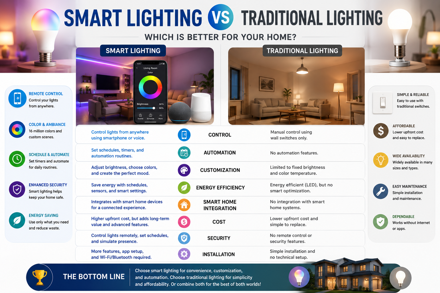 Smart Lighting vs Traditional Lighting: Which Is Better for Your Home?