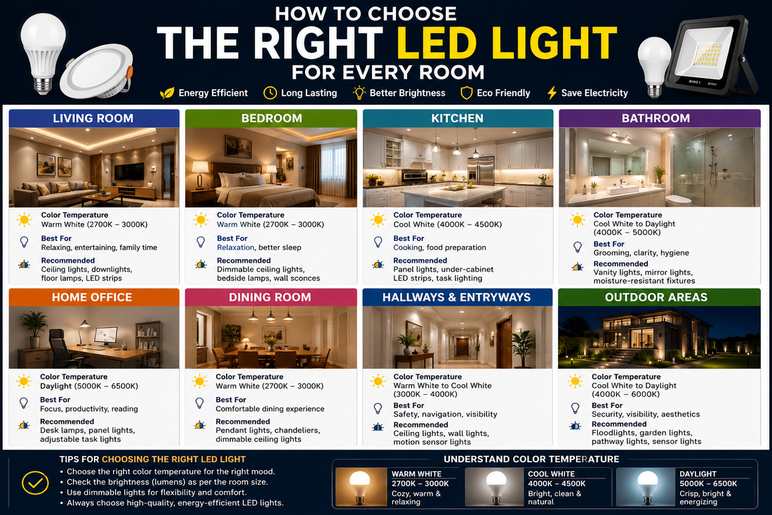How to Choose the Right LED Light for Every Room