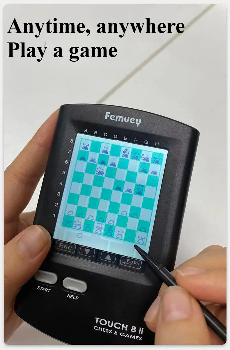 Handheld Electronic Chess Board 8 in 1 Touch Chess Computer Game Smart Electronic-game Chess Sets Adults Family smart chess Game