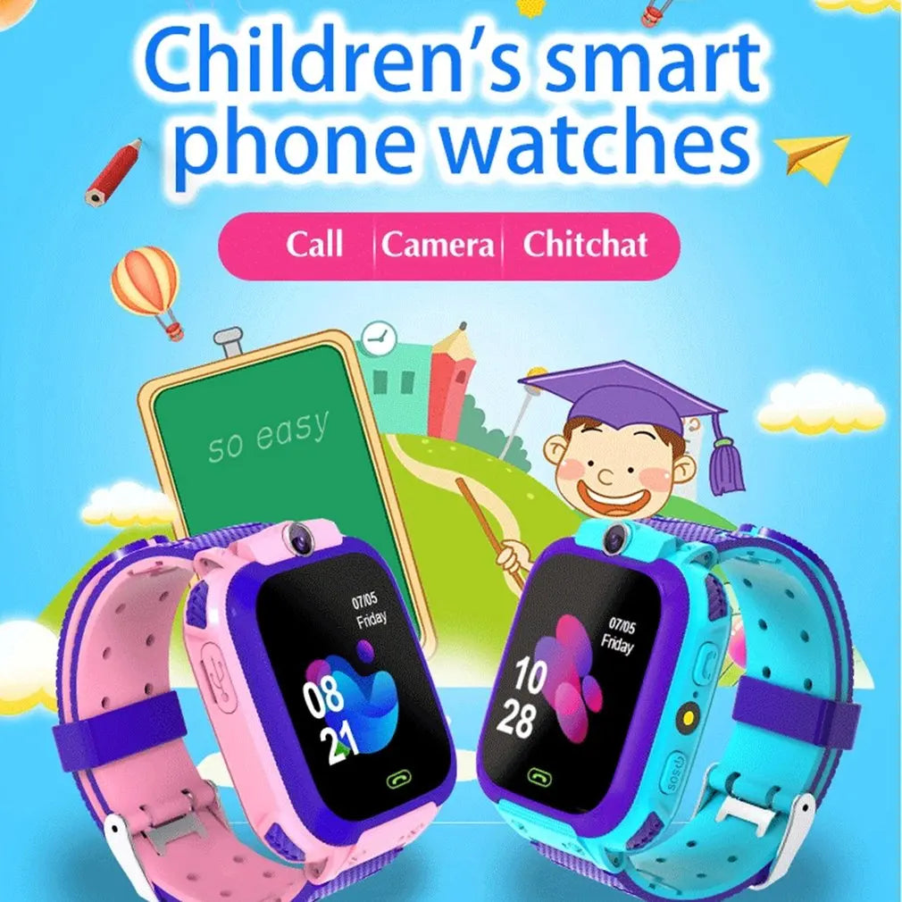 Hot Q12 Smart Watch SOS Phone Watch Children's Smartwatch With Sim Card Photo Waterproof Kids Gift For IOS Android Dropshipping