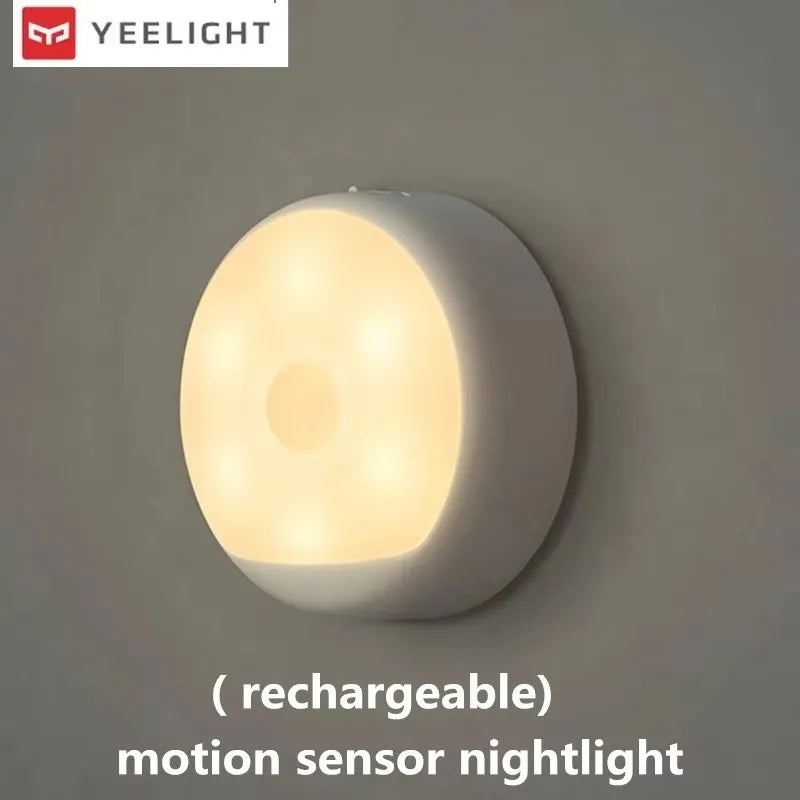 Yeelight LED Inductive Night Light Motion Sensor Light Warm Light Rechargeable Smart Home Light for Bedroom Wardrobe Hallway