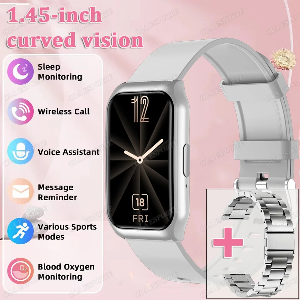 For Android IOS Smart Bracelet Women Smartwatch Men Heart Rate Blood Oxygen Waterproof Sport Smart Band Watch For Ladies +Gift