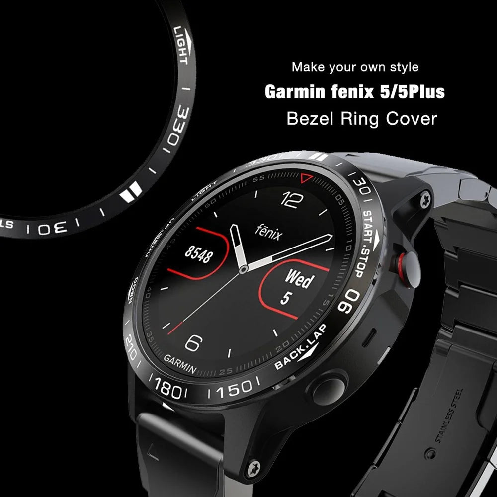 Metal Cover Ring For Garmin Fenix 7 7X Pro Solar 6X 6 Pro 5 5X Plus Bezel Metal Case Cover protector Anti Scratch Accessories