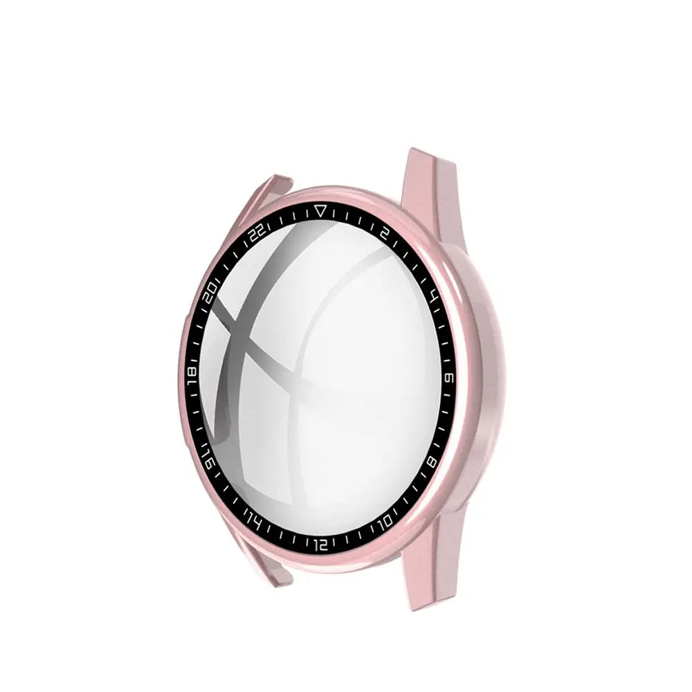 Dial Scale Protective Case For Huawei Watch GT 2 46mm Full Coverage Screen Protector Frame Shockproof PC Tempered Glass Cover
