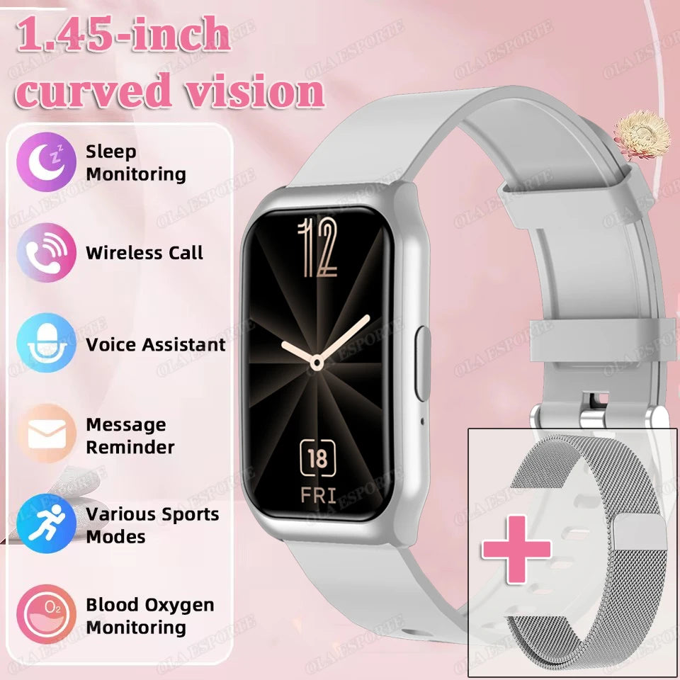 For Android IOS Smart Bracelet Women Smartwatch Men Heart Rate Blood Oxygen Waterproof Sport Smart Band Watch For Ladies +Gift