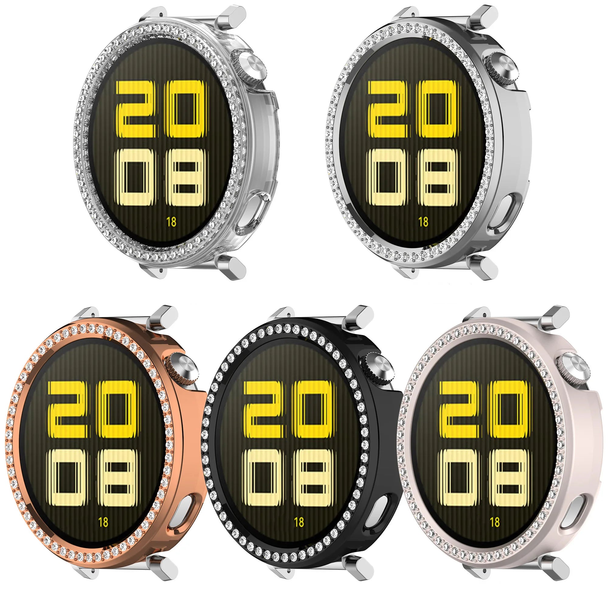 Bling PC Hollow Case Frame for Huawei Watch GT5 41mm GT5 Pro 42mm Diamond Crystal Bumper Protector for GT4 41mm Shell Accessorie