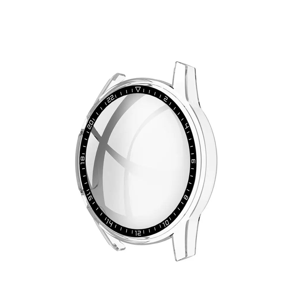 Dial Scale Protective Case For Huawei Watch GT 2 46mm Full Coverage Screen Protector Frame Shockproof PC Tempered Glass Cover