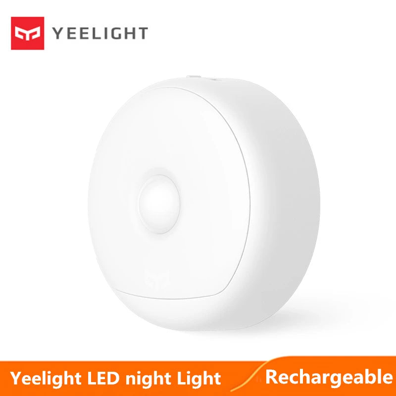 Yeelight LED Inductive Night Light Motion Sensor Light Warm Light Rechargeable Smart Home Light for Bedroom Wardrobe Hallway