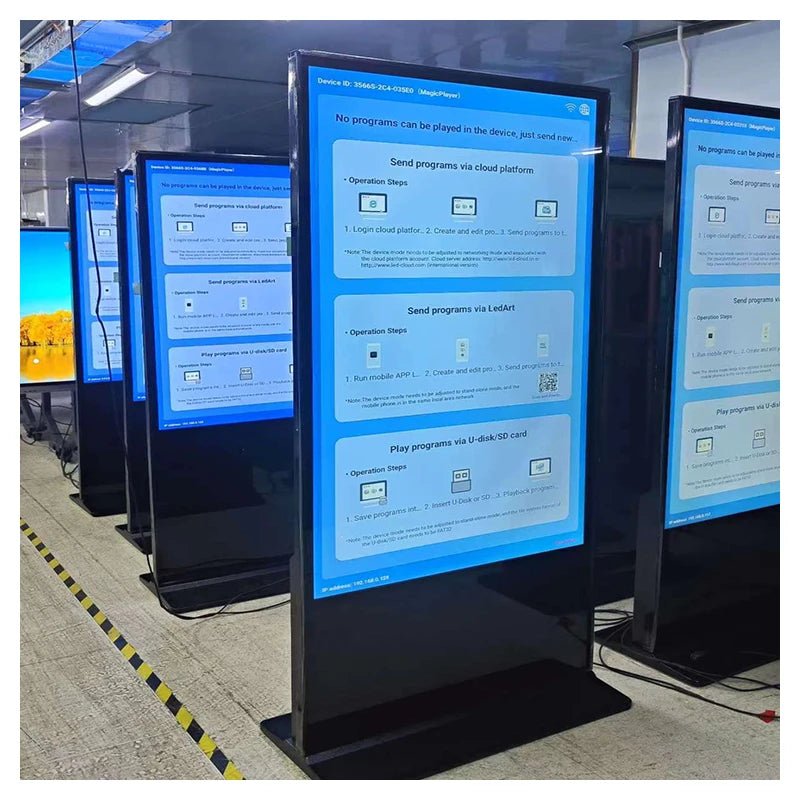 Best Selling 43 55 65 75 Inch Smart Kiosk Vertical LCD Advertising Display Digital Signage Totem Floor Standing Touch Screen