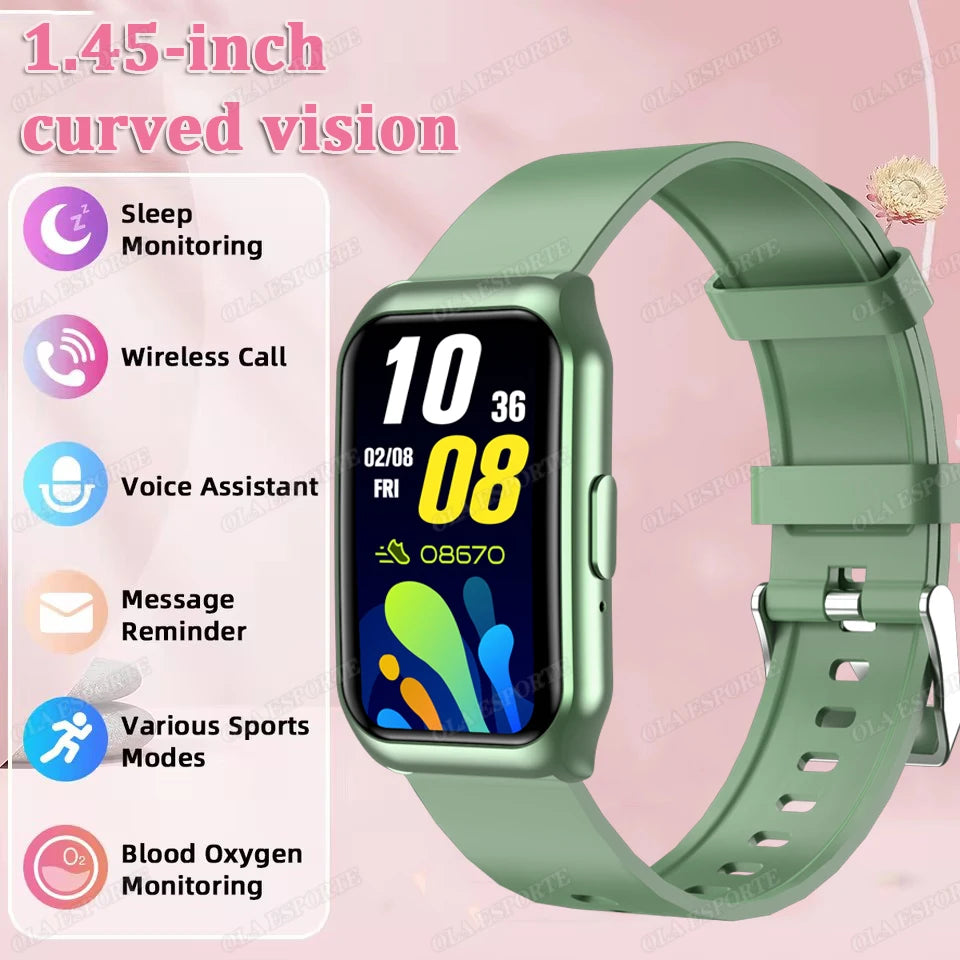 For Android IOS Smart Bracelet Women Smartwatch Men Heart Rate Blood Oxygen Waterproof Sport Smart Band Watch For Ladies +Gift