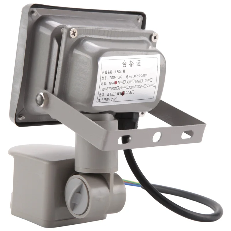 ELECT-Warm White LED Spotlight Floodlight Spotlight Floodlight With LED Lighting And PIR Motion Sensor