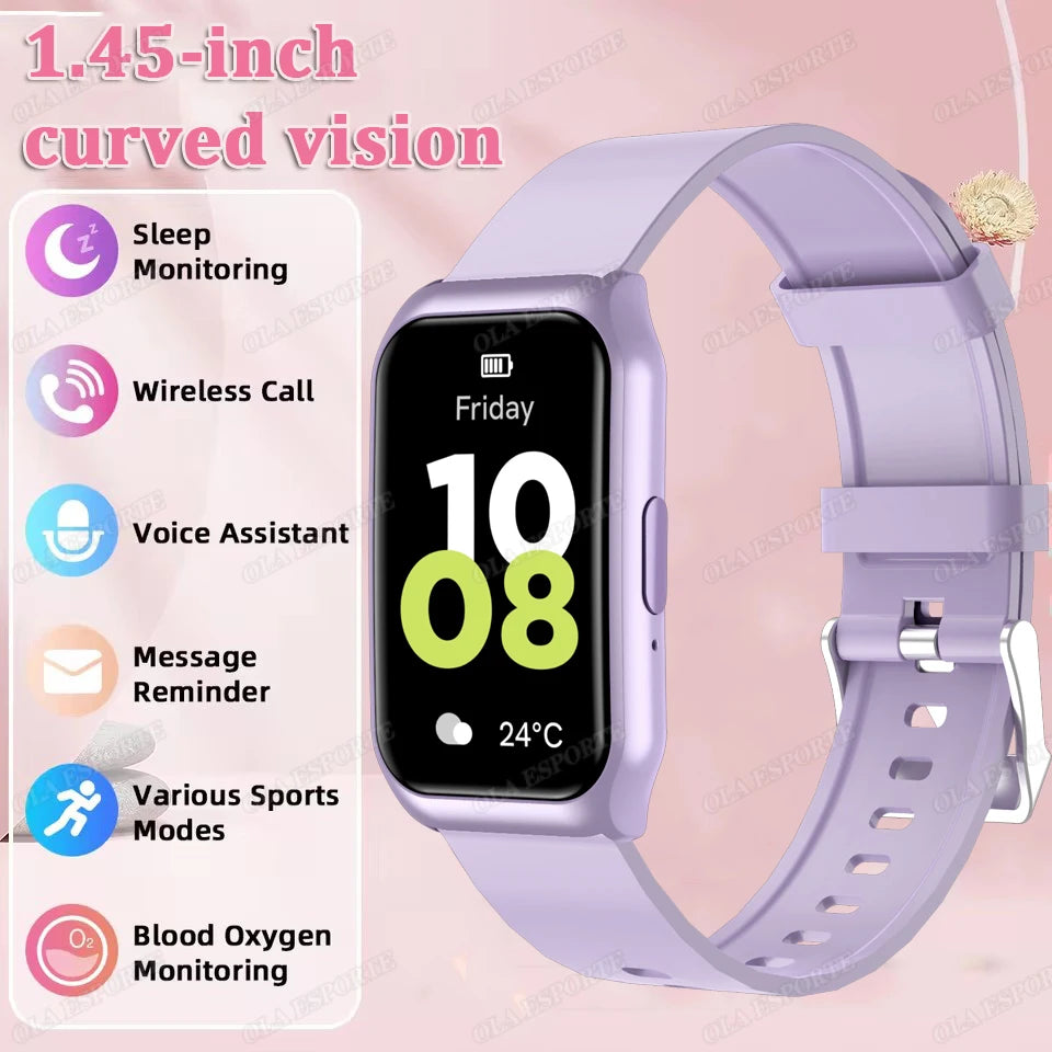For Android IOS Smart Bracelet Women Smartwatch Men Heart Rate Blood Oxygen Waterproof Sport Smart Band Watch For Ladies +Gift
