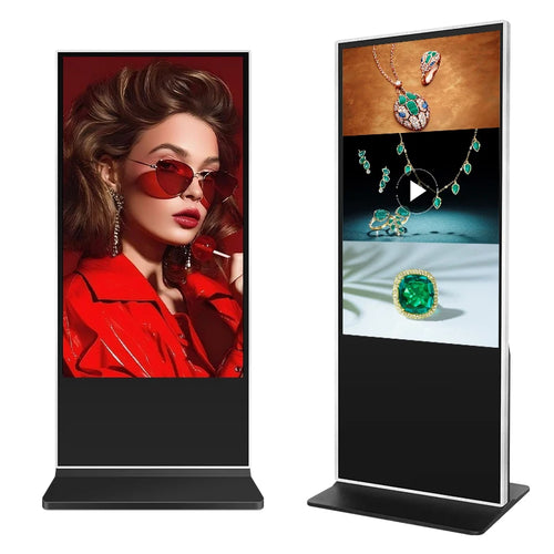 Best Selling 43 55 65 75 Inch Smart Kiosk Vertical LCD Advertising Display Digital Signage Totem Floor Standing Touch Screen