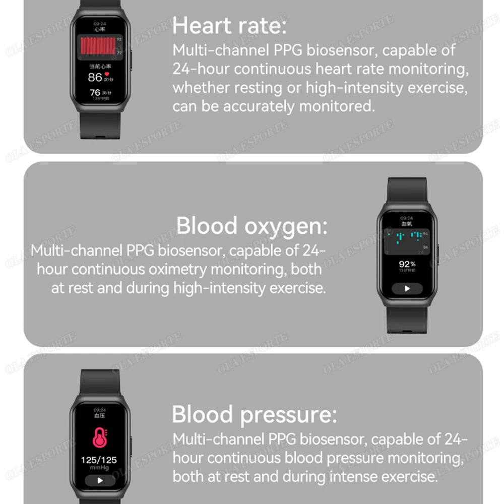 For Android IOS Smart Bracelet Women Smartwatch Men Heart Rate Blood Oxygen Waterproof Sport Smart Band Watch For Ladies +Gift