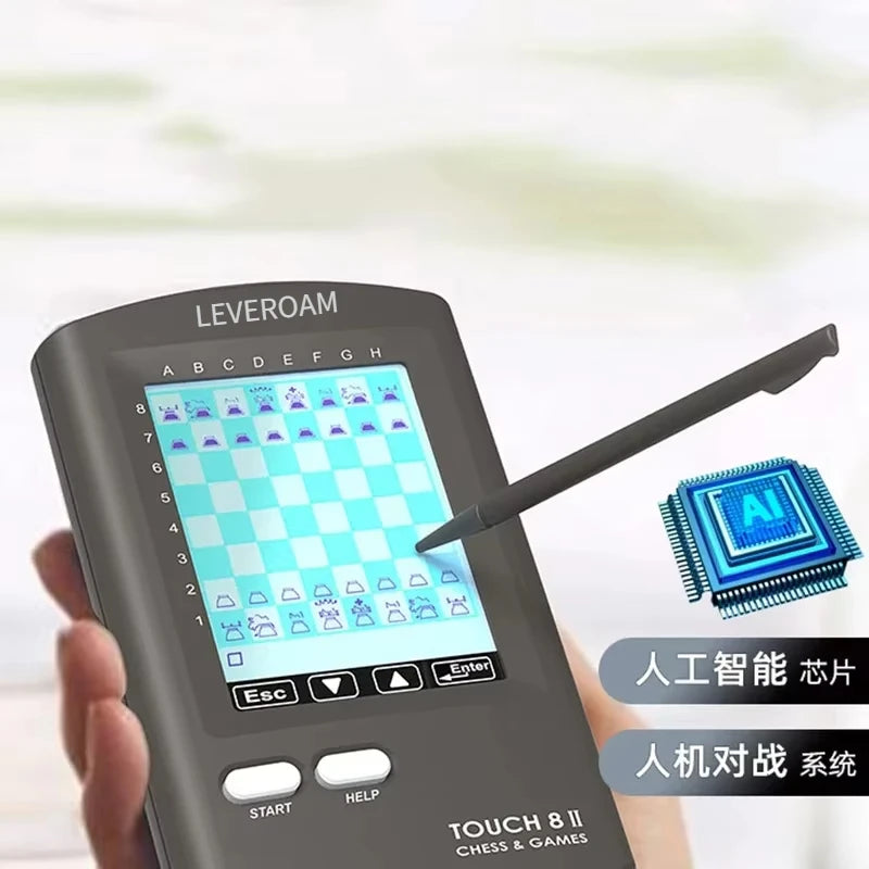 Handheld Electronic Chess Board 8 in 1 Touch Chess Computer Game Smart Electronic-game Chess Sets Adults Family smart chess Game