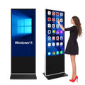 Best Selling 43 55 65 75 Inch Smart Kiosk Vertical LCD Advertising Display Digital Signage Totem Floor Standing Touch Screen