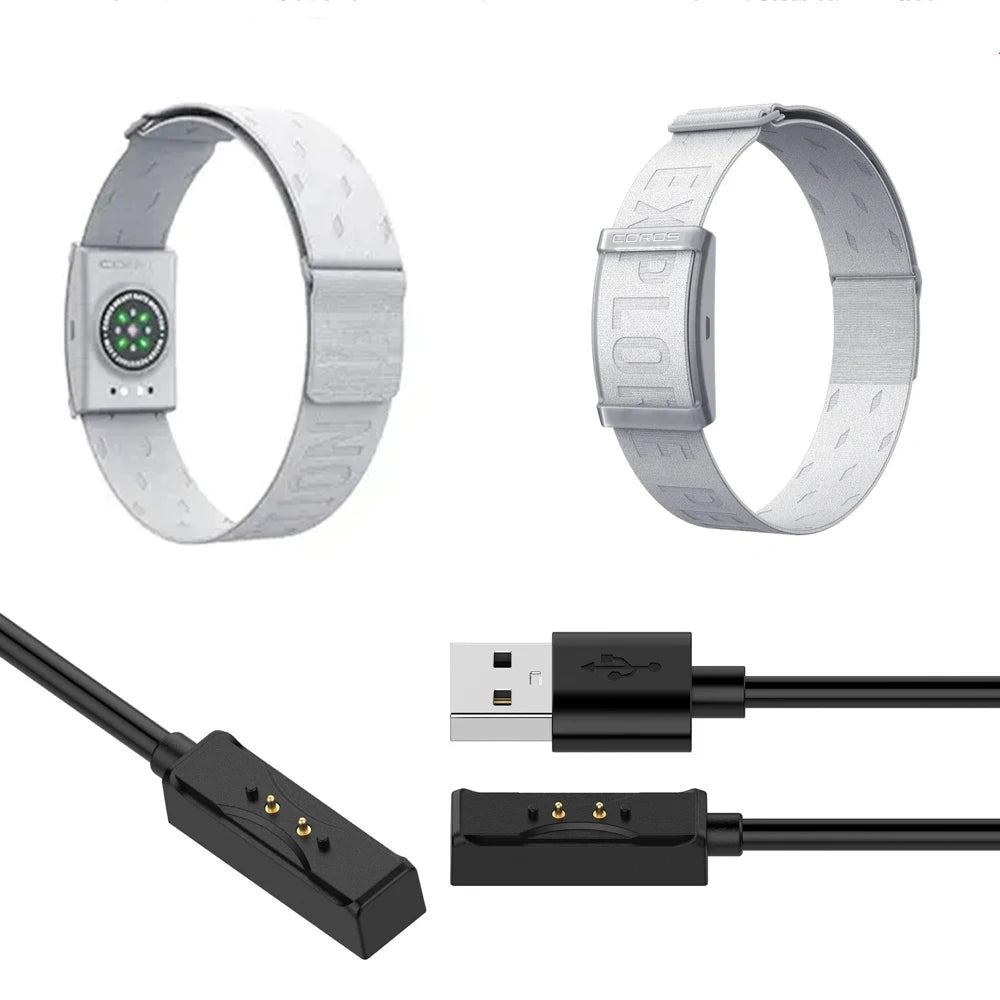 1Meter USB A Charging Cable Power Charger Line Adapter For Coros Heart Rate Monitors