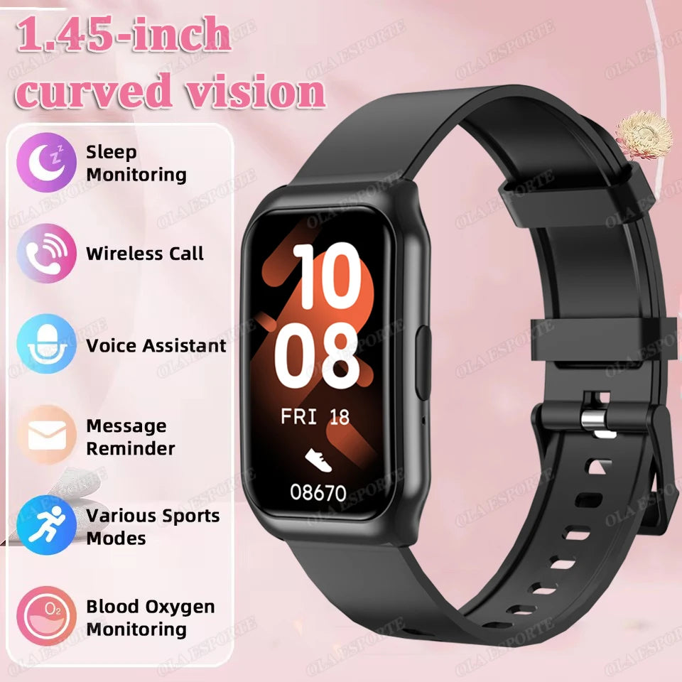 For Android IOS Smart Bracelet Women Smartwatch Men Heart Rate Blood Oxygen Waterproof Sport Smart Band Watch For Ladies +Gift